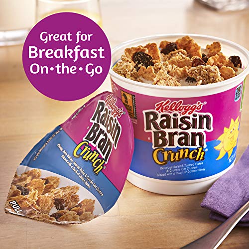 Kelloggs Raisin Bran Crunch Cereal In A Cup - High Fiber Breakf