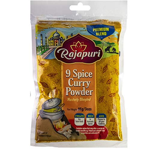 Rajapuri Mixed Spices | 9-Spice Hot Curry Powder | 3 Oz. / 85g