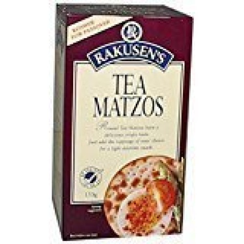 Rakusen Tea Matzo Cracker Kosher For Passover 5.29 Oz. Pack Of 3.