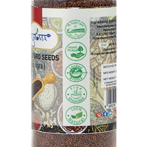 Ramaroma Brown Mustard Seed Whole – Gourmet Indian Spice – Hot &...