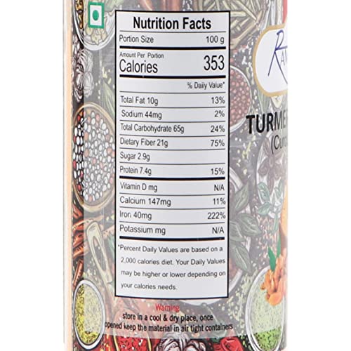 RamaromaTurmeric Powder Haldi Powder - Ground Turmeric in Pa...