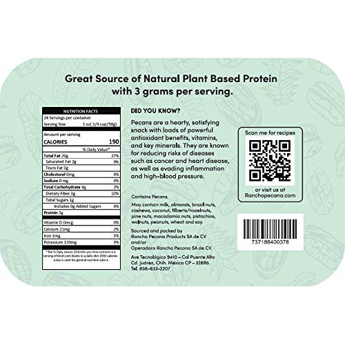 Rancho Pecana’S Natural Pecan Halves, Non-Gmo, Grain Free, Glute