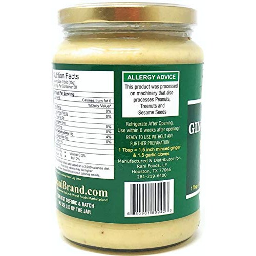 Asian Kitchen Ginger-Garlic Cooking Paste 26.5Oz 750G ~ Vegan