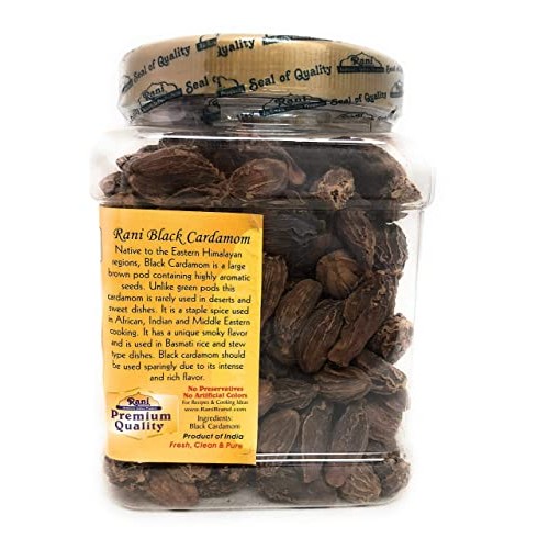 Rani Black Cardamom Pods Kali Elachi Whole Indian Spice 11Oz
