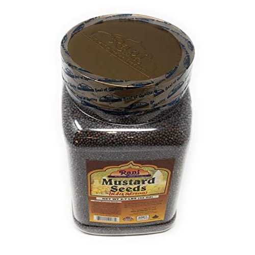Rani Black Mustard Seeds Whole Spice Kali Rai 42Oz 2.7 Lbs P