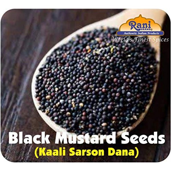 Rani Black Mustard Seeds Whole Spice Kali Rai 42Oz 2.7 Lbs P