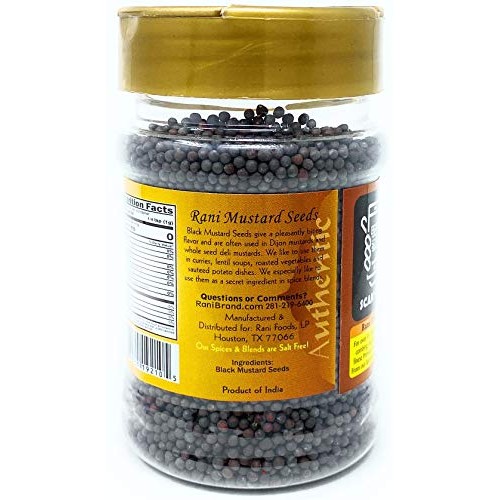Rani Black Mustard Seeds Whole Spice Rai Sarson 3.5Oz 100G P