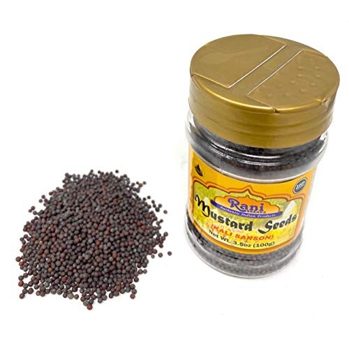 Rani Black Mustard Seeds Whole Spice Rai Sarson 3.5Oz 100G P