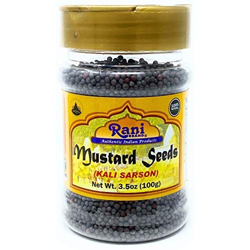 Rani Black Mustard Seeds Whole Spice Rai Sarson 3.5Oz 100G P