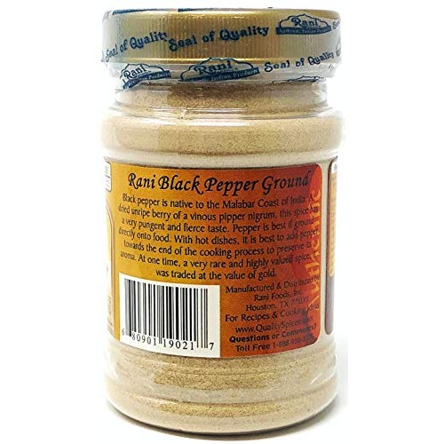Rani Black Pepper Fine Powder 80 Mesh, Premium Indian 3Oz 85G