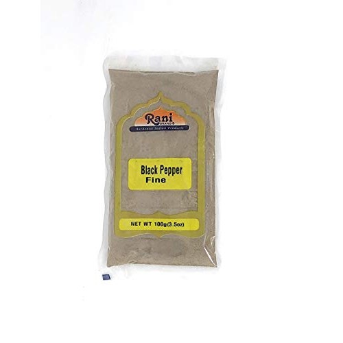 Rani Black Pepper Fine Powder 80 Mesh, Premium Indian 3.5Oz 100