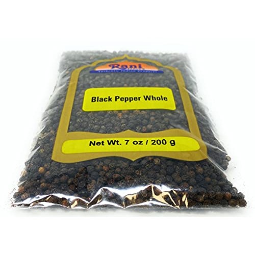 Rani Black Pepper Whole Peppercorns, Premium Indian Mg-1 Grade