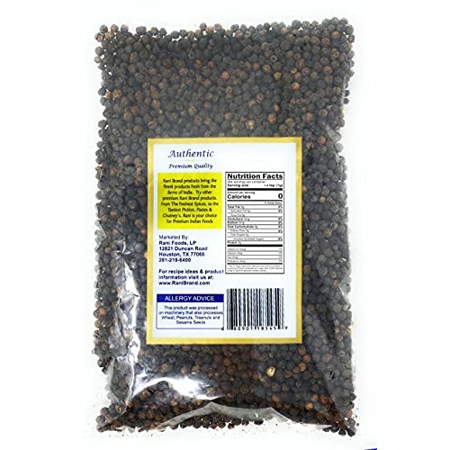 Rani Black Pepper Whole Peppercorns, Premium Indian Mg-1 Grade