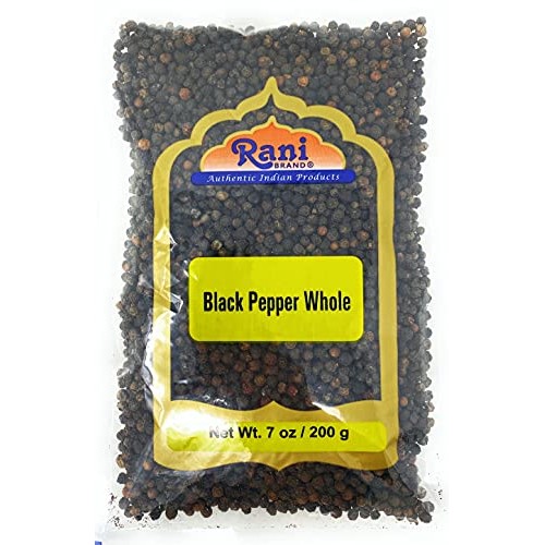 Rani Black Pepper Whole Peppercorns, Premium Indian Mg-1 Grade