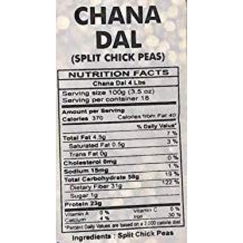 Rani Chana Dal Split Desi Chick Peas Lentils Indian 4Lbs 64Oz