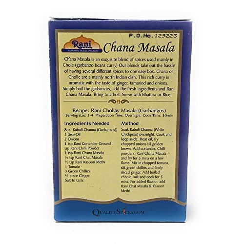 Rani Chana Masala Garbanzo Curry 15-Spice Blend 3.5Oz 100G ~
