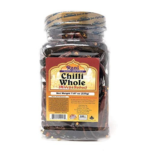 Rani Chilli Whole 8Oz 225G ~ All Natural, Salt-Free | Vegan |