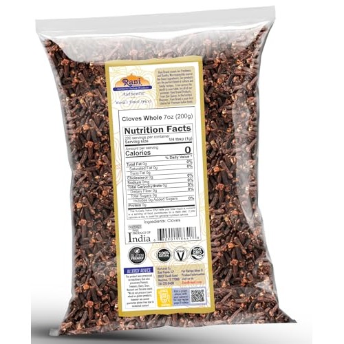 Rani Cloves Whole Laung 7oz 200g Great for Food, Tea, Pomand...