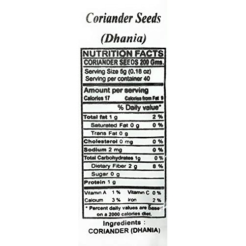 Rani Coriander Dhania Seeds Whole, Indian Spice 7Oz 200G ~ A