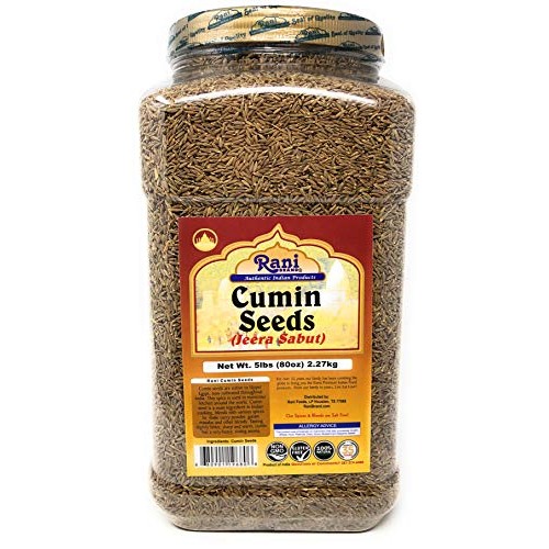 Rani Cumin Seeds Whole Jeera Spice 5Lbs 80Oz 2.27Kg Bulk, Pe