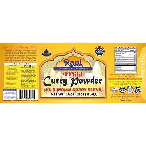 Rani Curry Powder Mild Natural 10-Spice Blend 1Lb 16Oz ~ Salt
