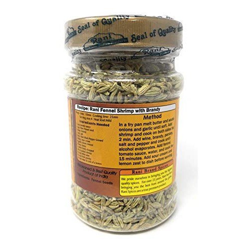 Rani Fennel Seeds Saunf Sabut Whole Spice 2.75Oz 85G All Nat