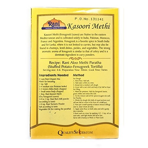 Rani Fenugreek Leaves Dried, All Natural Kasoori Methi 28G 1O