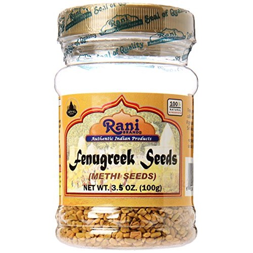 Rani Fenugreek Methi Seeds Whole 3.5Oz 100G Pet Jar, Trigone