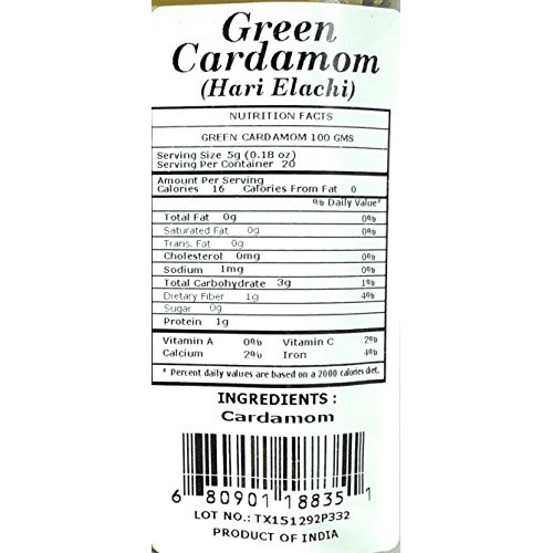 Rani Green Cardamom Pods Spice Hari Elachi 7Oz 200G ~ Natura
