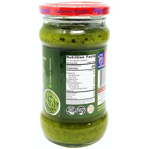 Rani Green Chilli Cooking Paste 10.58oz 300g Glass Jar ~ Vegan...