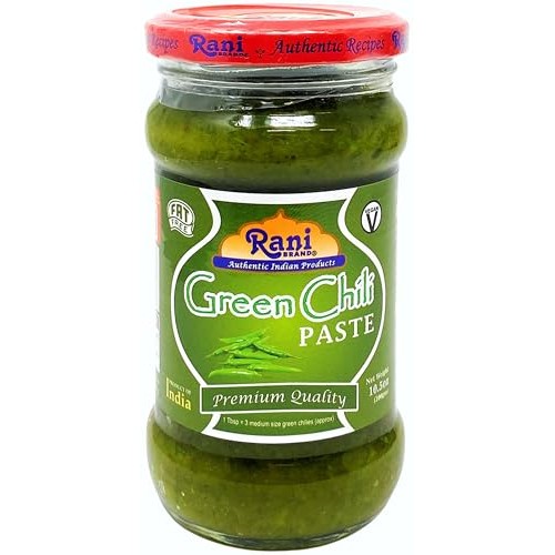 Rani Green Chilli Cooking Paste 10.58oz 300g Glass Jar ~ Vegan...