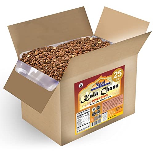 Rani Kala Chana Desi Chickpeas Chana with skin 400oz 25lbs 1...