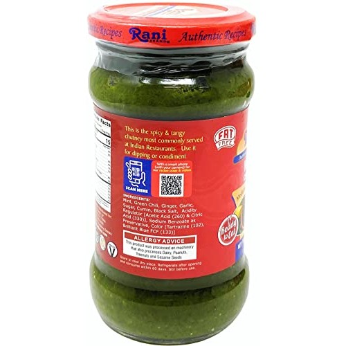 Rani Mint Chutney Podina 10.5oz 300g Glass Jar, Ready to Eat...