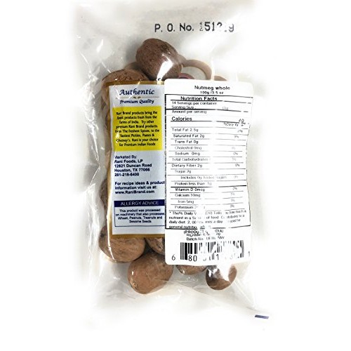 Rani Nutmeg Jaiphul Whole Spice, 21-23 Pieces, 3.5Oz 100G ~