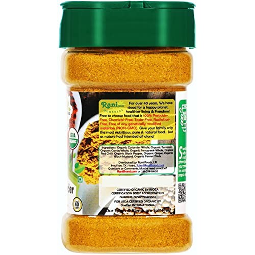Rani Organic Curry Powder Hot 9-Spice Authentic Indian Blend 3...
