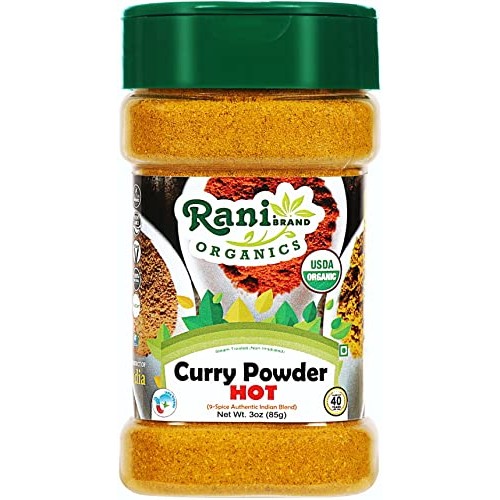 Rani Organic Curry Powder Hot 9-Spice Authentic Indian Blend 3...