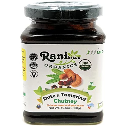Rani Organic Dates & Tamarind Imli Chutney 10.5oz 300g Glass...
