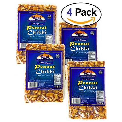 Rani Peanut Chikki Brittle Candy 100G 3.5Oz X Pack Of 4 ~ Al