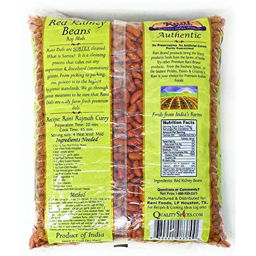 Rani Red Kidney Beans, Light 4Lbs Pack Of 10, 40Lbs 640Oz Tota