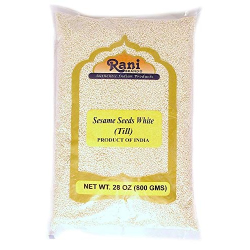 Rani Sesame Seeds Whole White, Hulled Till 28Oz 800Gm ~ All