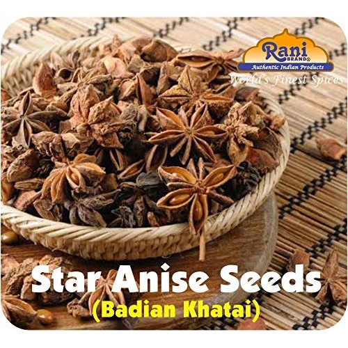 Rani Star Anise Seeds, Whole Pods Badian Khatai Spice 1.75Oz