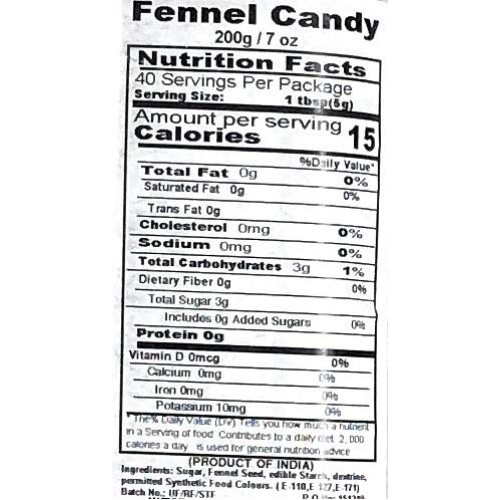 Rani Sugar Coated Fennel Candy 7Oz 200G ~ Vegan | Indian After