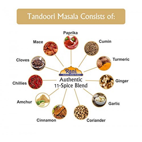 Rani Tandoori Masala Natural, No Colors Added Indian 11-Spice