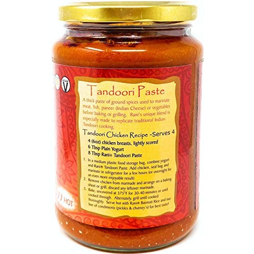 Rani Tandoori Paste No Colors 26.5Oz 750G Glass Jar ~ For Ta