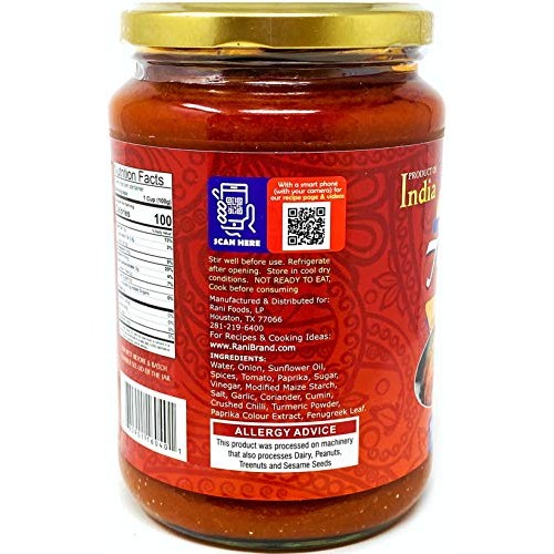 Rani Tandoori Paste No Colors 26.5Oz 750G Glass Jar ~ For Ta