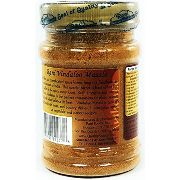 Rani Vindaloo Curry Masala Natural Indian Spice Blend 3Oz 85G
