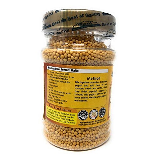 Rani Yellow Mustard Seeds Whole Spice 3Oz 85G ~ All Natural |