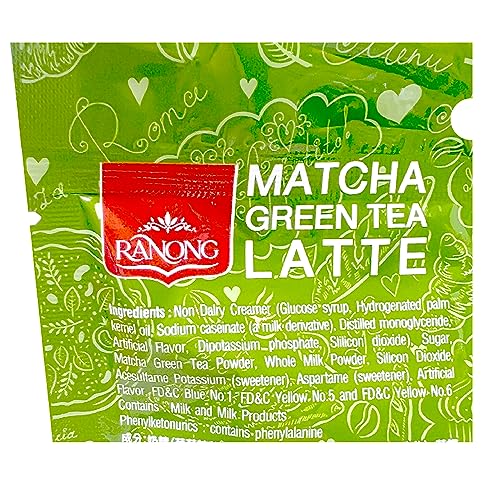 Ranong Tea, 3 in 1 Instant Matcha Green Tea Latte, net weight 16...