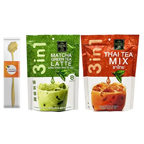 Ranong Tea Instant Thai Tea Mix 3 In 1 W/ Free Tea Spoon Thai T...