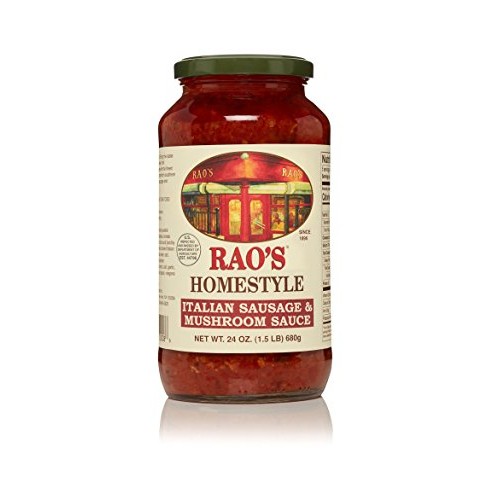 Raos Homemade Italian Sausage And Mushroom Sauce, 24 Oz